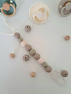 Taupe Pacifier Clip