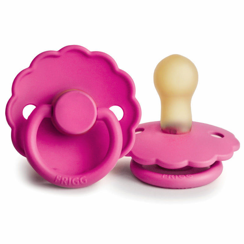 Frigg Daisy Natural Rubber Pacifier || Fuchsia