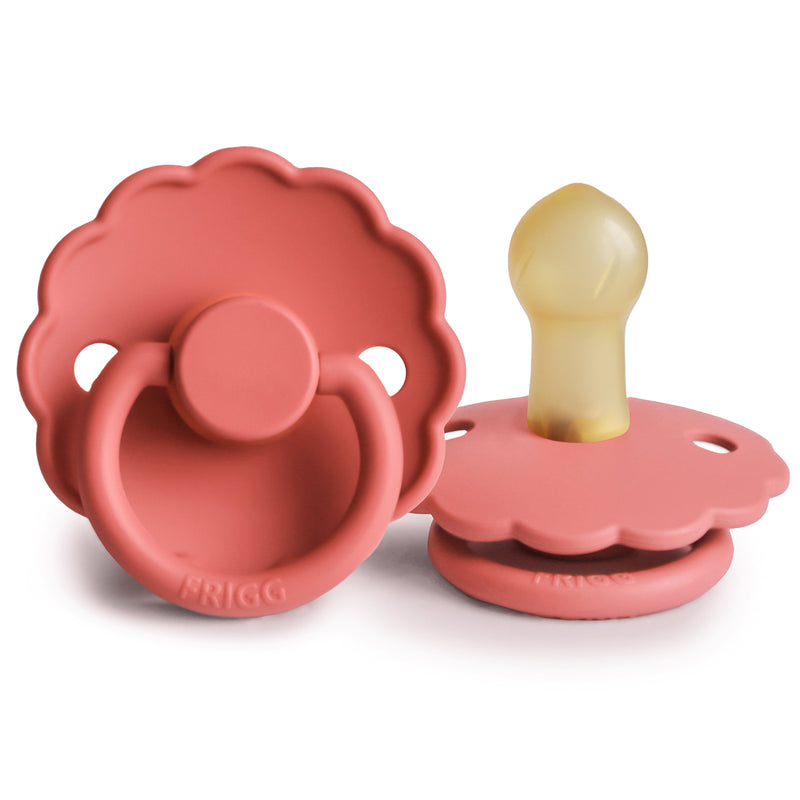 Frigg Daisy Natural Rubber Pacifier - Poppy