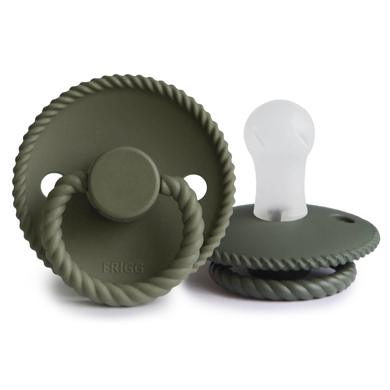 Frigg Rope Silicone Pacifier || Olive