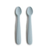 Mushie Silicone Feeding Spoons || Powder Blue (2-Pack)