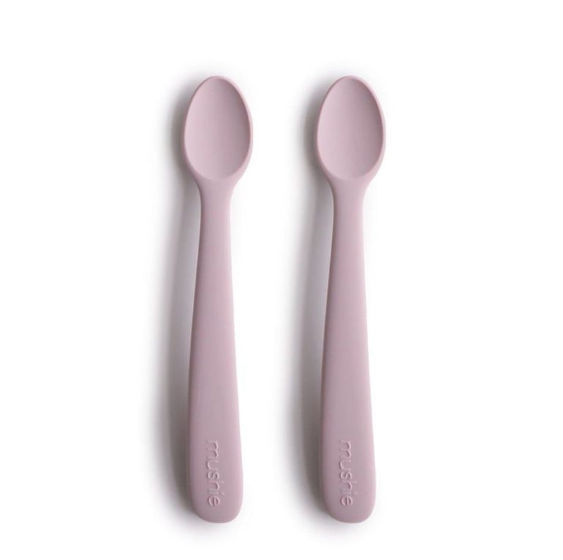 Mushie Silicone Feeding Spoon 2-Pack(Soft Lilac)