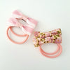 Pink Bow Hair Ties- 4 pack