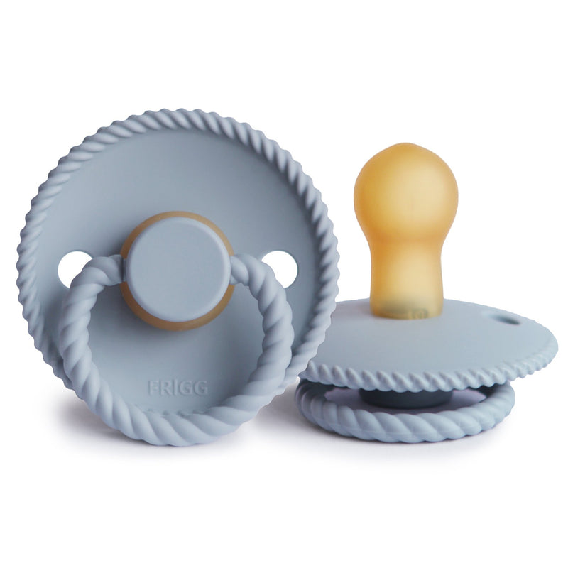 Frigg Rope Natural Rubber Pacifier | Powder Blue