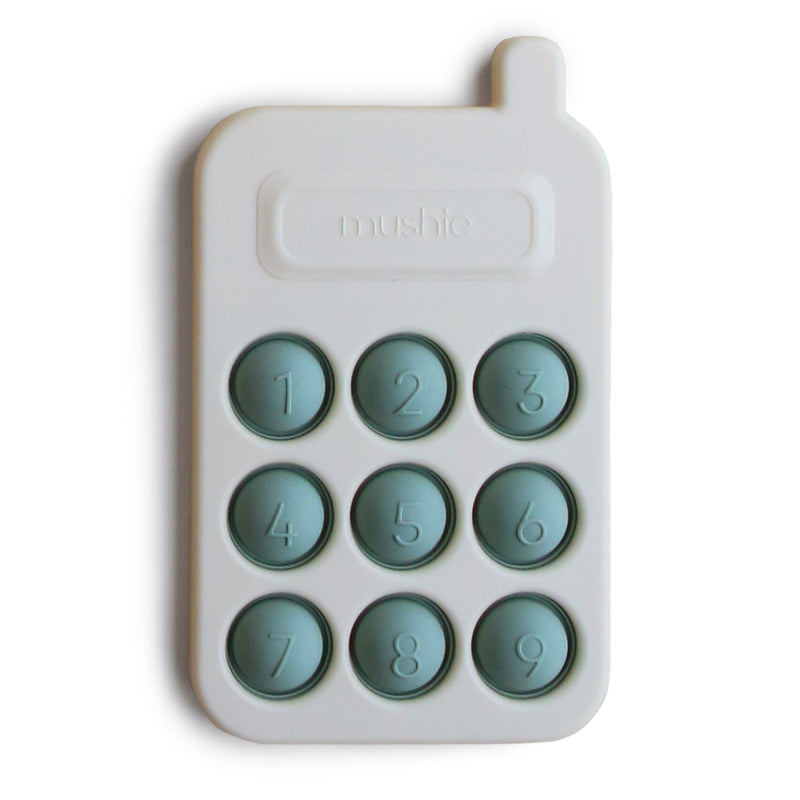 Mushie Phone Press Toy || Cambridge Blue