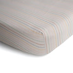 Mushie Crib Sheet Retro Stripes