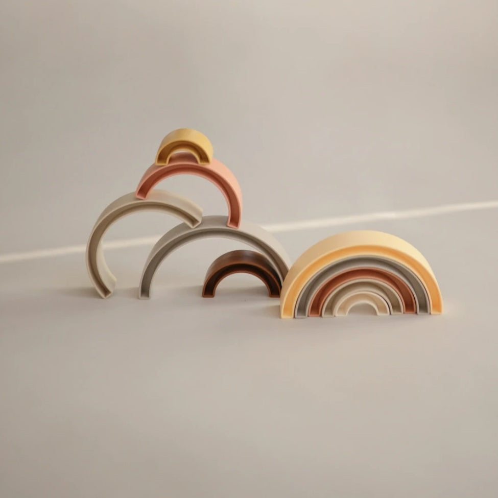 Mushie Rainbow Stacker Toy ( Sol )